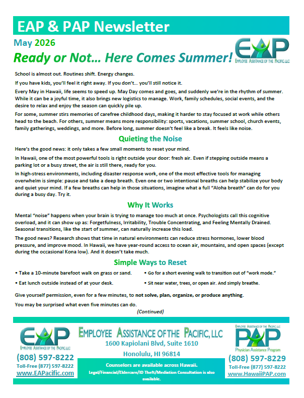 May 2026 Newsletter
