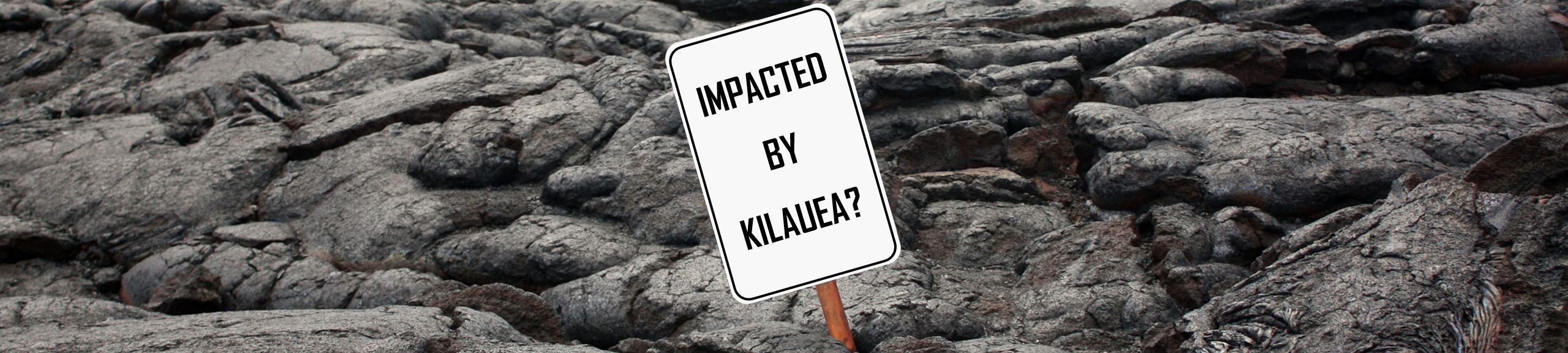 kilauea banner only 1 sign